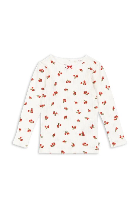 Детска блуза с дълги ръкави Konges Sløjd MINNIE BLOUSE GOTS в бежово KS102583