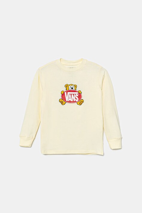 Παιδικό βαμβακερό μακρυμάνικο Vans Cuddle Bear χρώμα: κίτρινο, VN000MG7E301