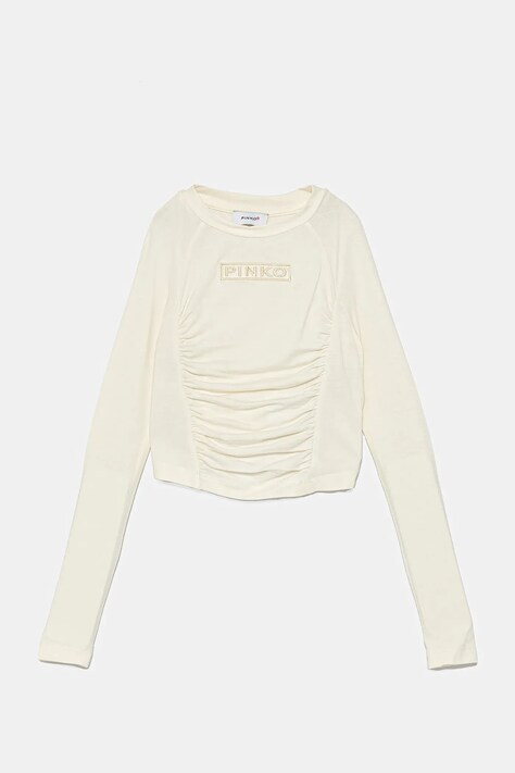 Детский лонгслив Pinko цвет бежевый KFTS008.0.JV016