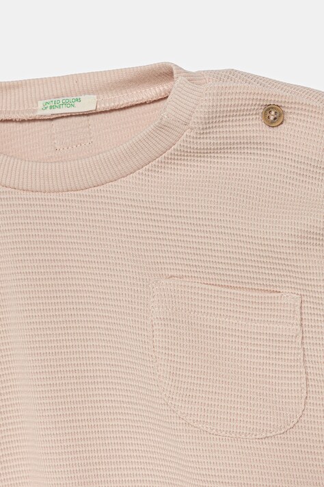 Бавовняний лонгслів для немовлят United Colors of Benetton — фото 3