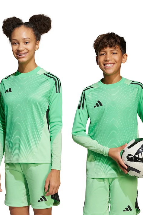 adidas Performance longsleeve copii culoarea verde, cu imprimeu, JI9702