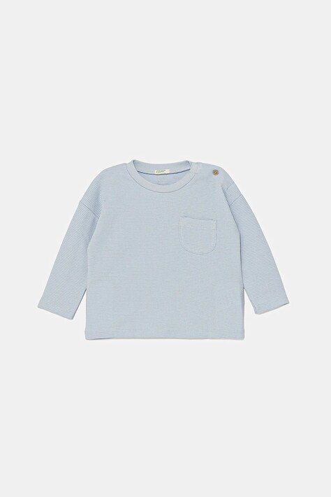 United Colors of Benetton longsleeve din bumbac pentru bebeluși uni, 3X3MA105Y