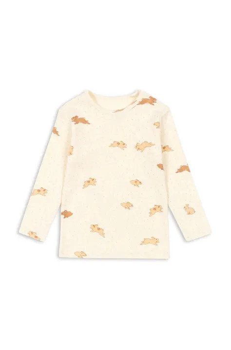 Konges Sløjd longsleeve in cotone bambino/a MINNIE BLOUSE GOTS colore beige KS103558