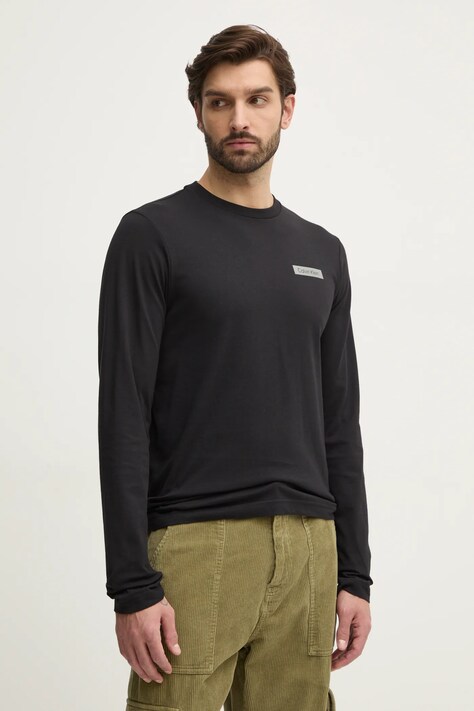 Calvin Klein tricou bărbați, culoarea negru, uni, K10K113801