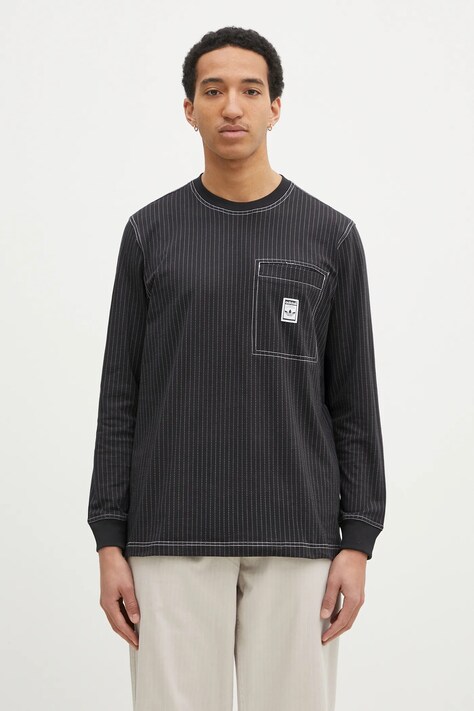adidas Originals cotton longsleeve top Wabash black color JP4479