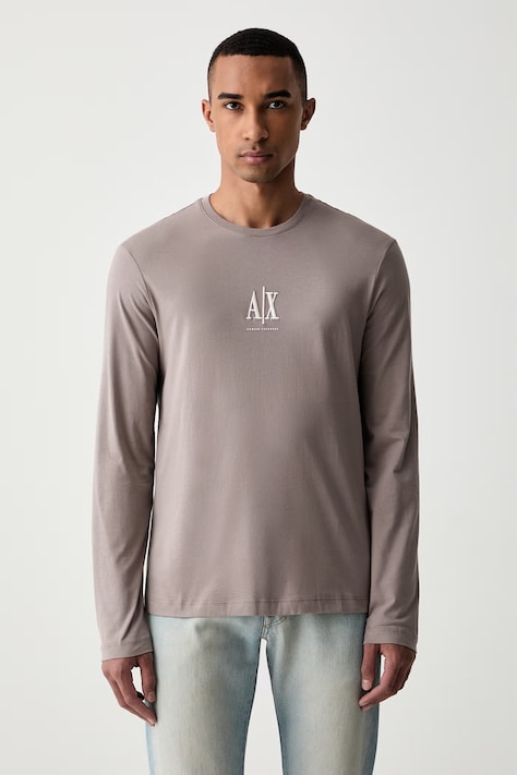 Armani Exchange longsleeve męski bawełniany beżowy XM000364 AF12308