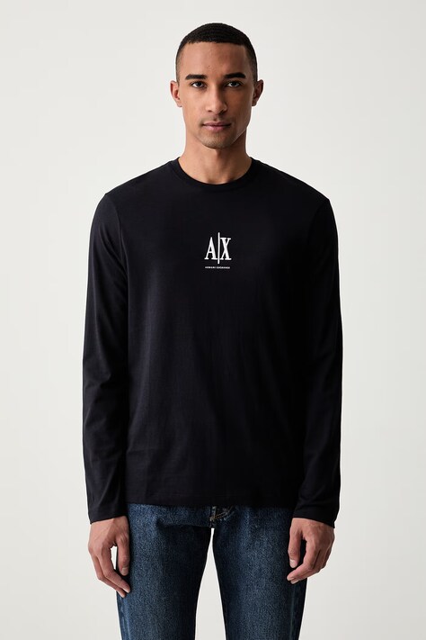 Armani Exchange longsleeve męski bawełniany czarny XM000364 AF12308