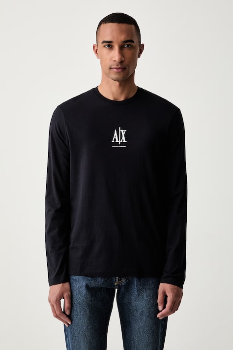 Armani Exchange longsleeve męski bawełniany czarny XM000364 AF12308