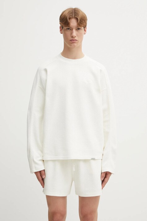 Represent longsleeve bawełniany Waffle Longsleeve kolor beżowy gładki MLM41209.72