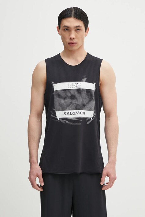 Футболка MM6 Maison Margiela x Salomon цвет чёрный SH0NL0005.M20101