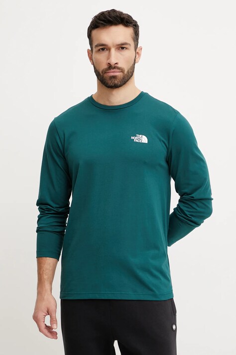 The North Face longsleeve Simple Dome cu imprimeu, NF0A87QN6GI1