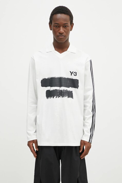 Tričko s dlouhým rukávem Y-3 Graphic Longsleeve Tee bílá barva, s potiskem, JM3233