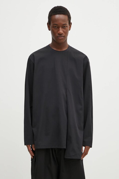 Блуза с дълги ръкави Y-3 Premium Longsleeve Tee в черно с изчистен дизайн JN4944