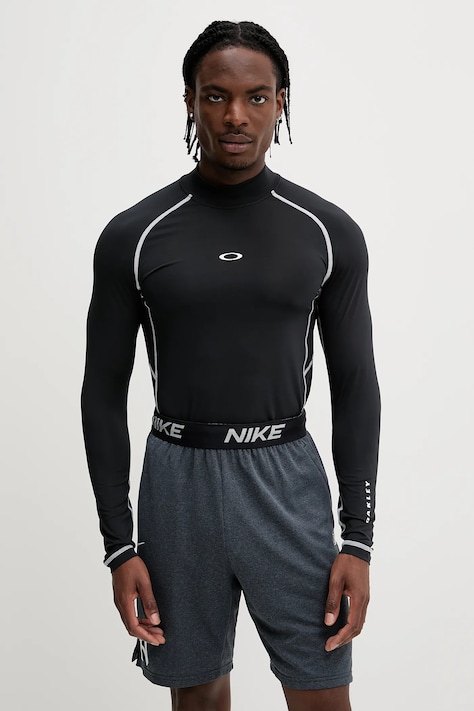 Oakley dolga majica za plavanje črna barva, FOA406870