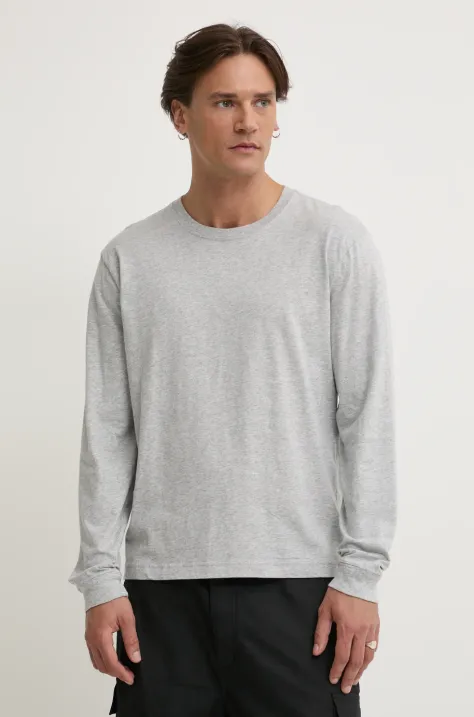 Hollister Co. top a maniche lunghe in cotone colore grigio KI324-5127