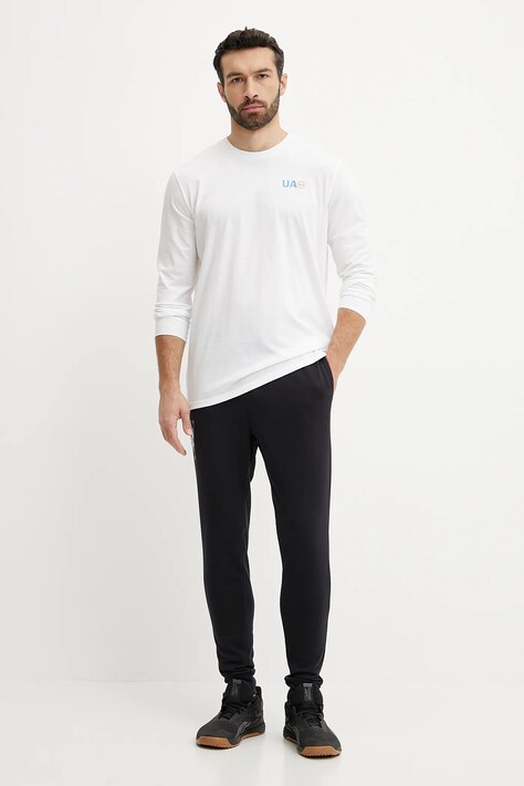 Лонгслів для тренувань Under Armour Workwear Logo — SS25-BUM03Z, білий — фото 2