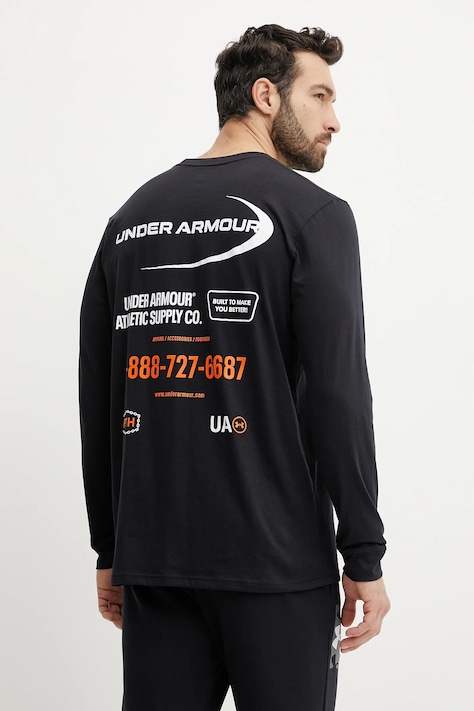 Under Armour longsleeve trekking Workwear Logo colore nero 1390167