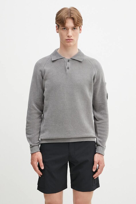 C.P. Company pamut pulóver férfi, szürke, 18CMKN070A005687G