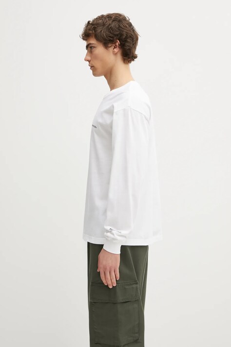 NEIGHBORHOOD longsleeve din bumbac Nh . Tee Ls-8 culoarea alb, uni, 242PCNH.LT08