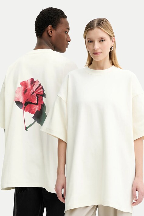 Won Hundred tricou din bumbac culoarea bej, uni, 3521-12074