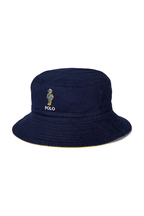 Detský bavlnený klobúk Polo Ralph Lauren tmavomodrá farba, bavlnený, 322958984001