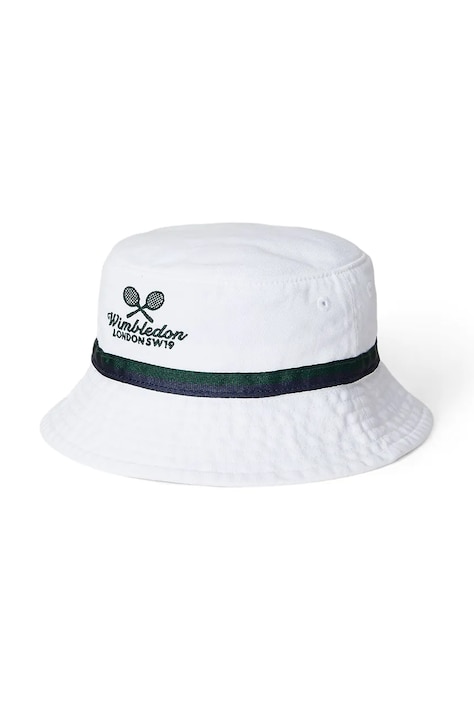 Детская хлопковая шляпа Polo Ralph Lauren Wimbledon Collection цвет белый хлопковая 323970406001