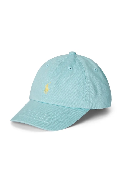 Polo Ralph Lauren șapcă din bumbac pentru copii culoarea turcoaz, cu imprimeu, 322785653064