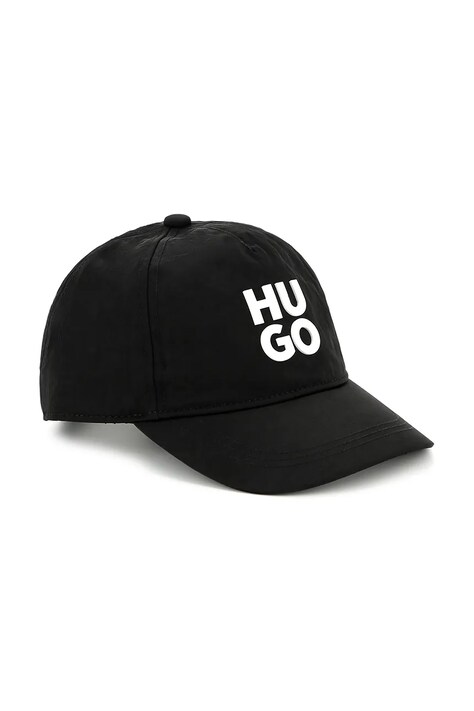 Dětská baseballová čepice HUGO černá barva, s potiskem, G00426