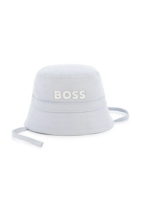 Παιδικό βαμβακερό καπέλο BOSS χρώμα: μπλε, J51675