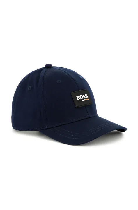 BOSS cappello con visiera in cotone bambini colore blu navy J51684