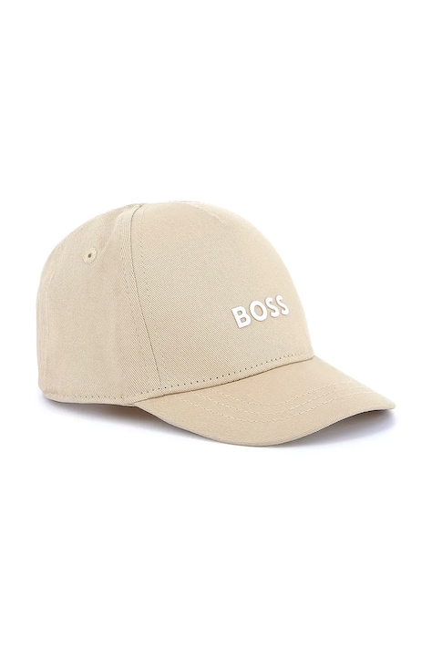 Dětská bavlněná kšiltovka BOSS béžová barva, J51693