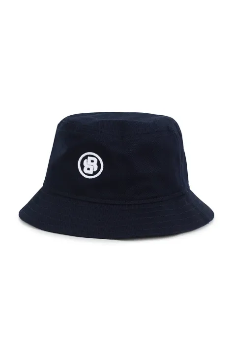 BOSS cappello in cotone bambino/a colore blu navy J51699