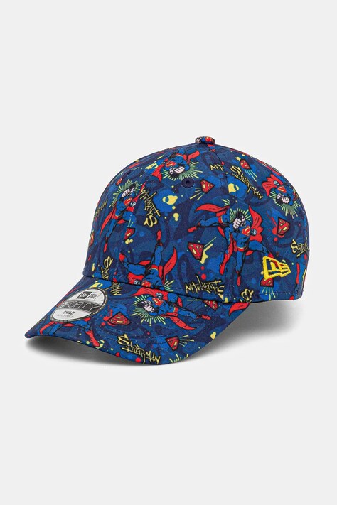 Dětská baseballová čepice New Era SUPERMAN modrá barva, 60595405
