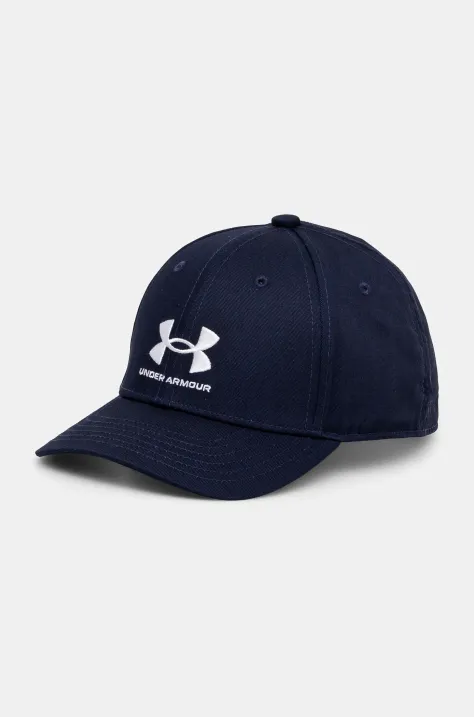 Under Armour sapca Youth Sportstyle Lockup Adj culoarea albastru marin, cu imprimeu, 1381646