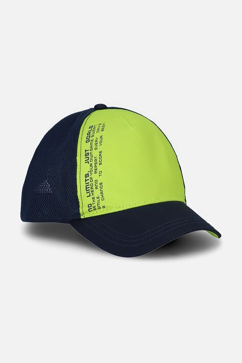 Детска шапка с козирка Coccodrillo в зелено с десен ACCESSORIES SUMMER BOY