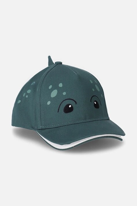 Шапка с козирка Coccodrillo в зелено с десен ACCESSORIES SUMMER BOY