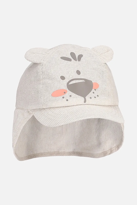 Dětská baseballová čepice Coccodrillo béžová barva, s potiskem, ACCESSORIES SUMMER BOY