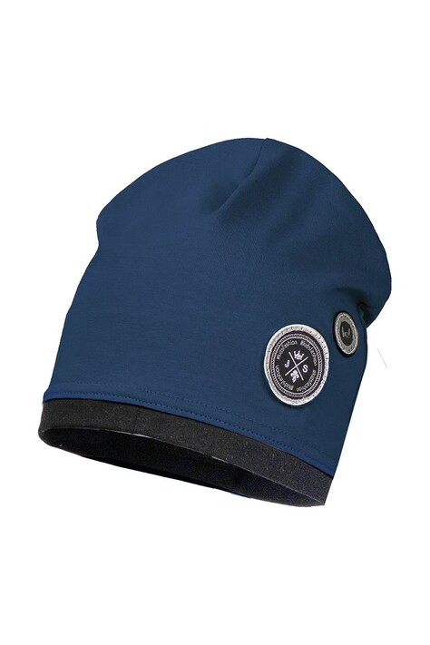 Dětská čepice Jamiks CASPIAN tmavomodrá barva, z tenké pleteniny, JWH198