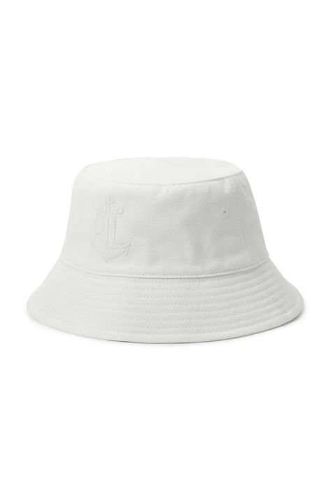 Lauren Ralph Lauren berretto in cotone colore bianco 454966225