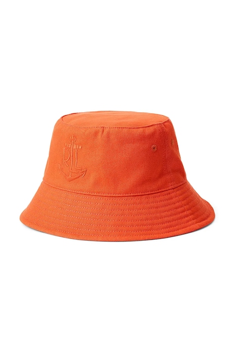 Шляпа из хлопка Lauren Ralph Lauren цвет оранжевый хлопковый 454966225
