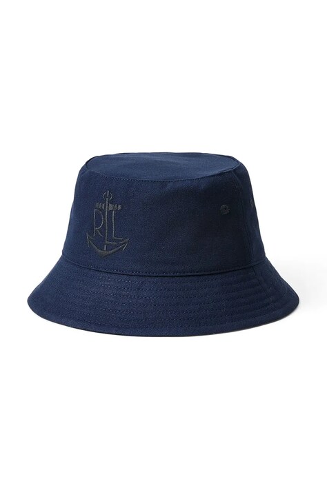 Lauren Ralph Lauren kapelusz bawełniany kolor granatowy bawełniany 454966225