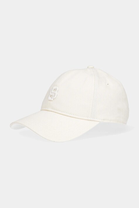 BOSS șapcă de baseball din bumbac culoarea alb, cu imprimeu, 50533348