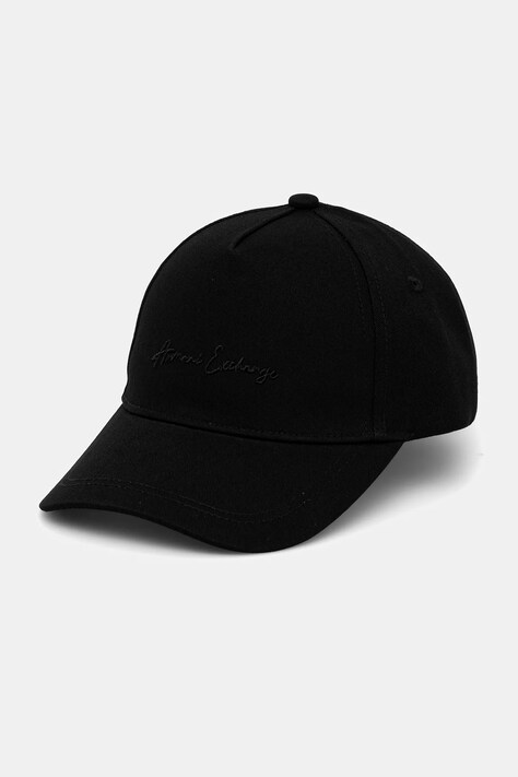 Armani Exchange șapcă de baseball din bumbac culoarea negru, cu imprimeu, XW000956 AF13848