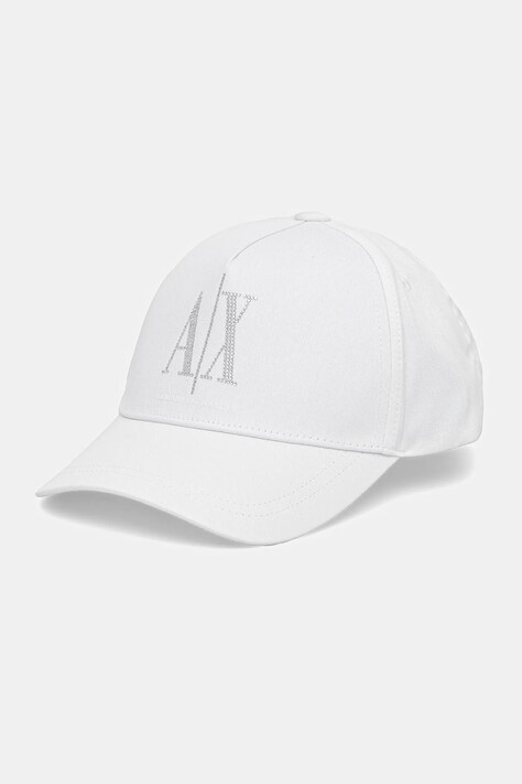 Armani Exchange șapcă de baseball din bumbac culoarea alb, cu imprimeu, XW000957 AF13846