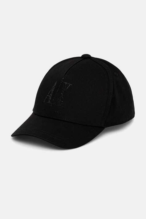 Armani Exchange șapcă de baseball din bumbac culoarea negru, cu imprimeu, XW000957 AF13846