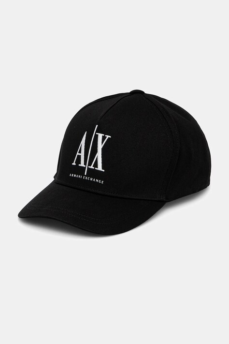 Armani Exchange șapcă de baseball din bumbac culoarea negru, cu imprimeu, XW001179 AF14711