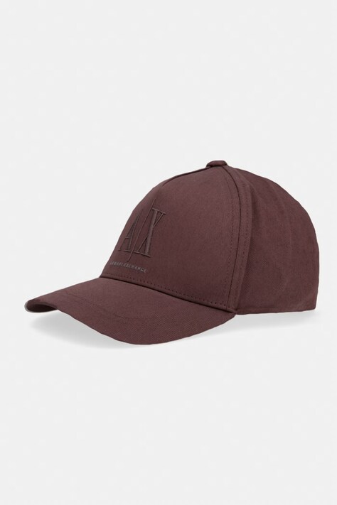 Armani Exchange čiapka so šiltom dámska bavlnená hnedá XW001179 AF14711