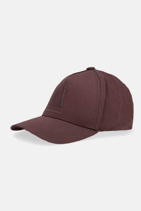 Armani Exchange čiapka so šiltom dámska bavlnená hnedá XW001179 AF14711