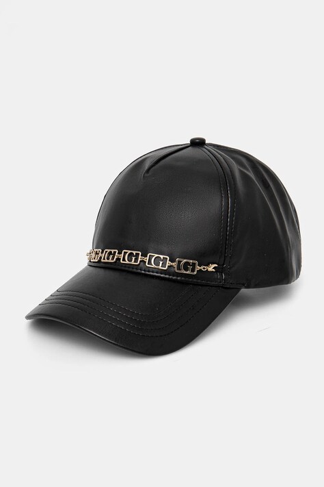 Шапка с козирка Guess в черно с апликация AW5260 POL01