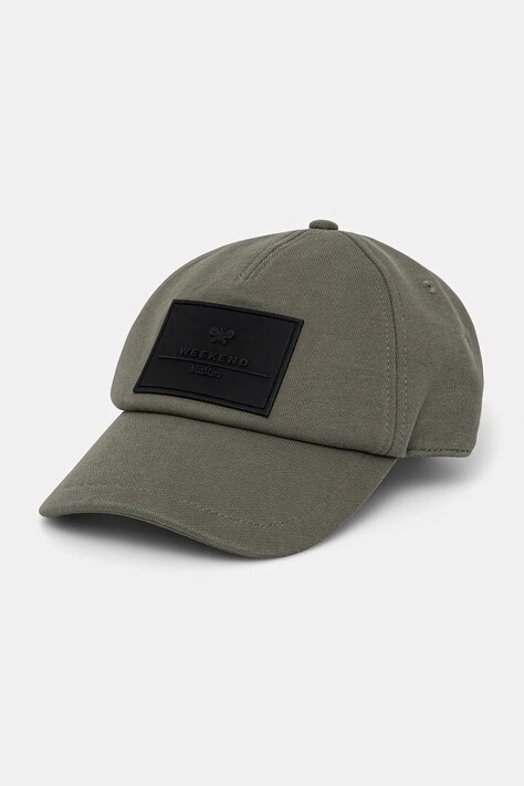Weekend Max Mara pamut baseball sapka zöld, nyomott mintás, 2515571064600